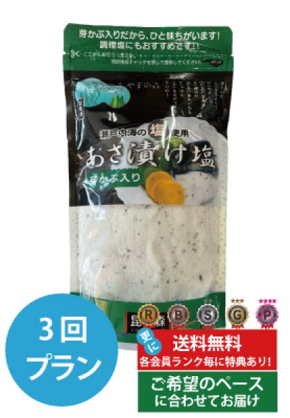 画像1: 芽かぶ入りあさ漬け塩280g　定期便（2袋×3回プラン） (1)