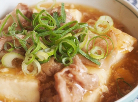 とろ～りあったか、豆腐と豚肉の煮物