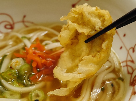 鶏だし鶏天うどん