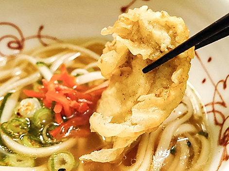 鶏だし鶏天うどん