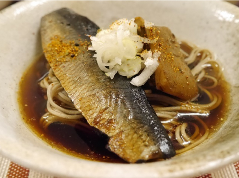 鶏ガラ角煮ニシン蕎麦
