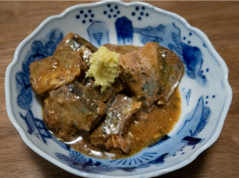 秋刀魚のやすまる生姜煮